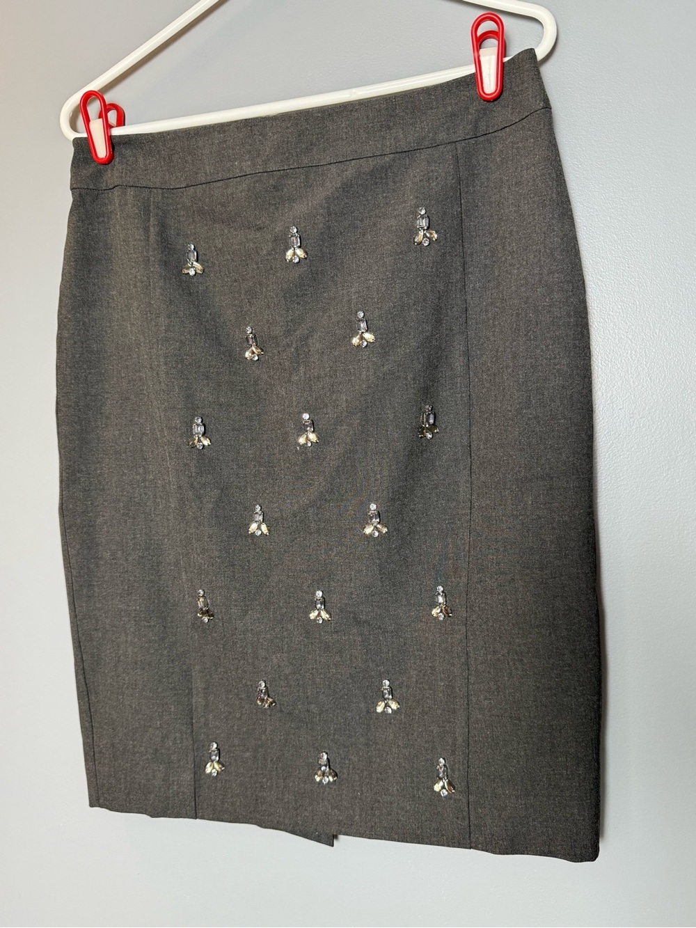 Ann Taylor Embellished All-Season Stretch Pencil Skirt Womens Sz 6